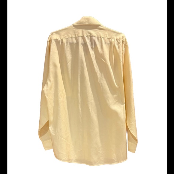 Van Heusen Men's Yellow Button Down Shirt Size 16-1/2 - Picture 3 of 4